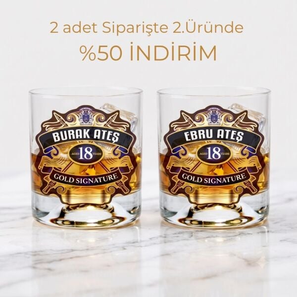 Regal İsim Baskılı Paşabahçe Viski Bardağı