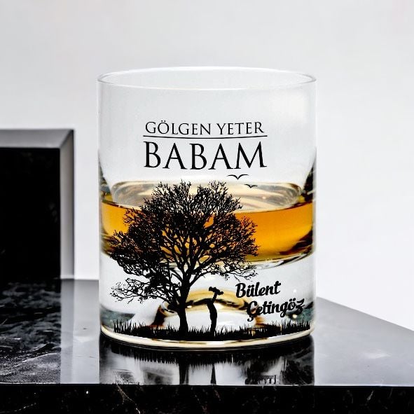 Gölgen Yeter Babam Kişiye Özel Viski Bardağı
