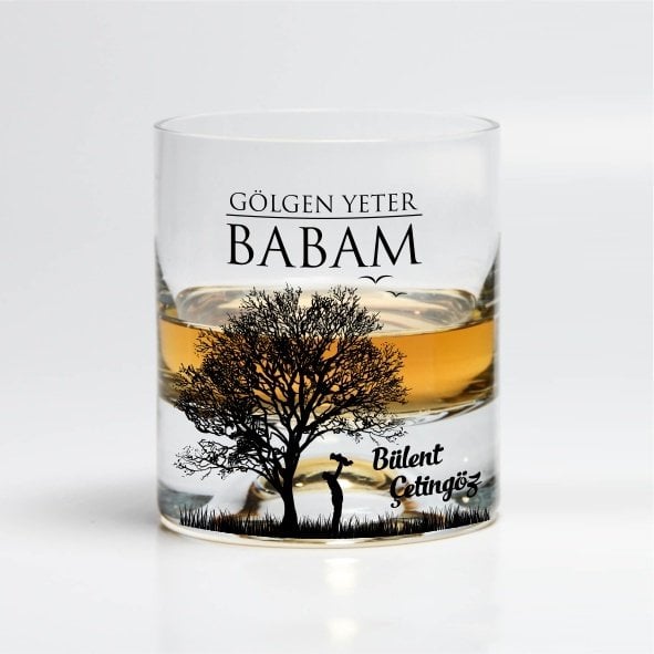 Gölgen Yeter Babam Kişiye Özel Viski Bardağı