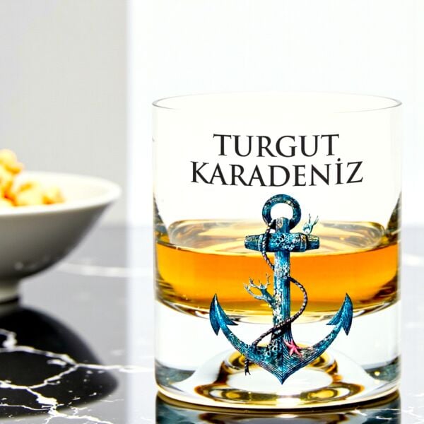 Çapa Denizci Kişiye Özel Paşabahçe Viski Bardağı