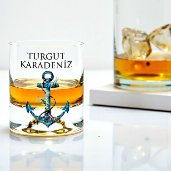 Çapa Denizci Kişiye Özel Paşabahçe Viski Bardağı