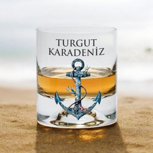 Çapa Denizci Kişiye Özel Paşabahçe Viski Bardağı