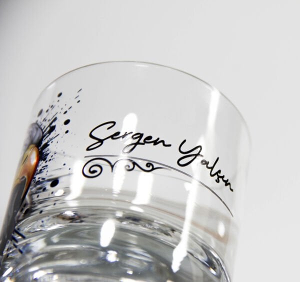 Kartal Figürlü İsim Baskılı Viski Bardağı