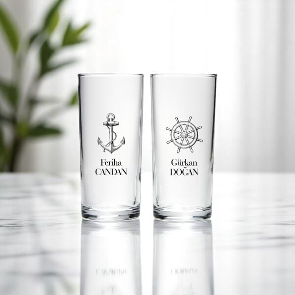Çapa Dümen 2'li Rakı Bardak Set