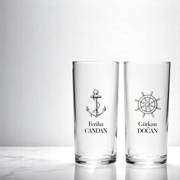 Çapa Dümen 2'li Rakı Bardak Set