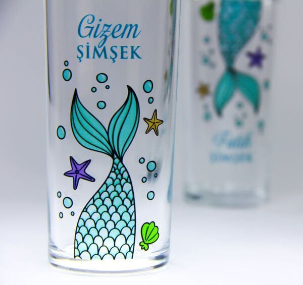 Rakı Bardağında Balık Olsam İkili Rakı Bardakları