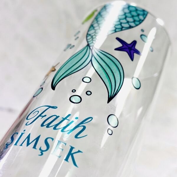 Maris Deniz Kızı Temalı Rakı Bardakları - Özel İsim Baskılı