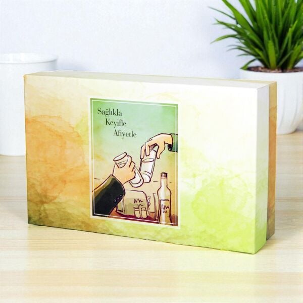 Hediyelik Dörtlü Rakı Bardağı Kutusu