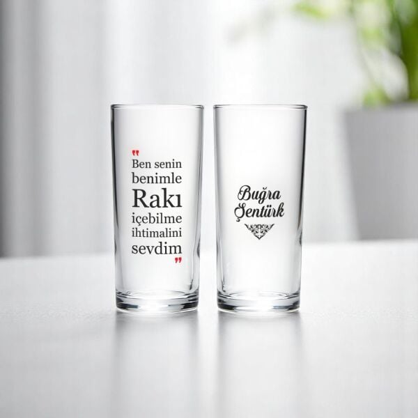 Rakı İçebilme İhtimali İkili Rakı Bardağı