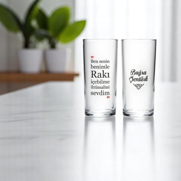 Rakı İçebilme İhtimali İkili Rakı Bardağı