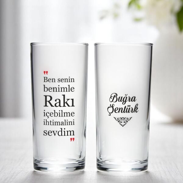 Rakı İçebilme İhtimali İkili Rakı Bardağı