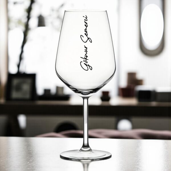 Kişiye Özel İsim Baskılı Şarap Kadehi