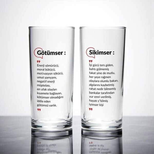 Götümser & Sikimser Rakı Bardakları - İki Adet