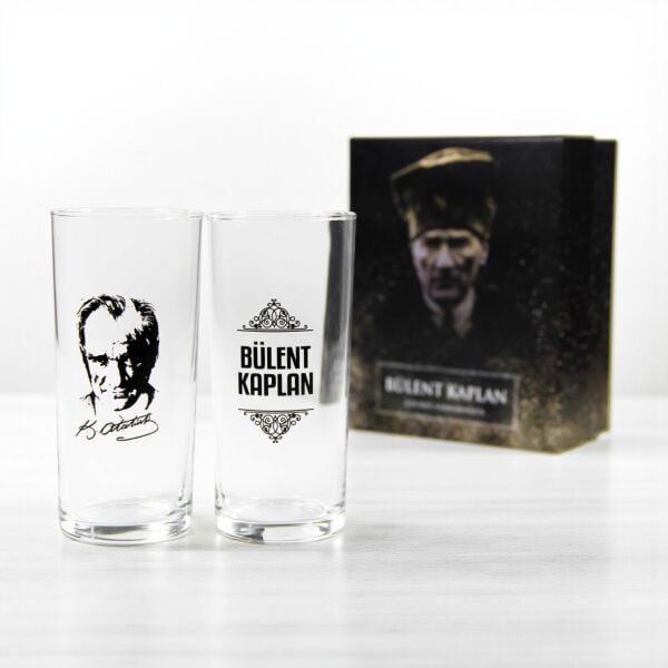 Atatürk ve İmza - İsim Baskılı - Özel Ata Hediyelik Kutulu