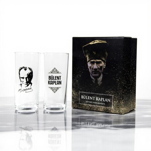 Atatürk ve İmza - İsim Baskılı - Özel Ata Hediyelik Kutulu