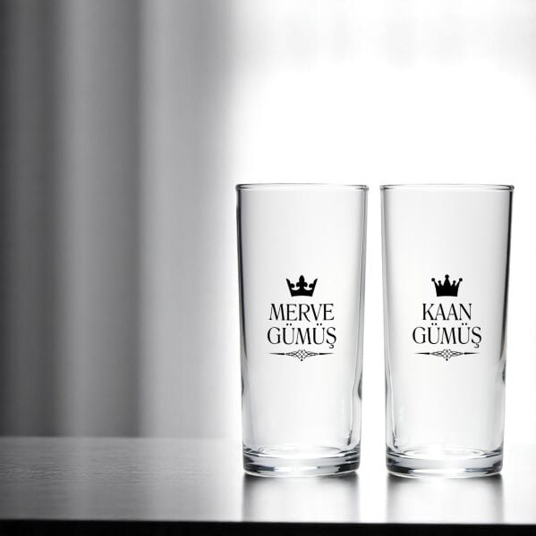 Kral Kraliçe İkili Rakı Bardağı