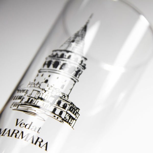 Galata ve Kız Kulesi İkili Rakı Bardağı